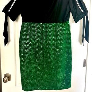 Lovely Green Sparkling Dress